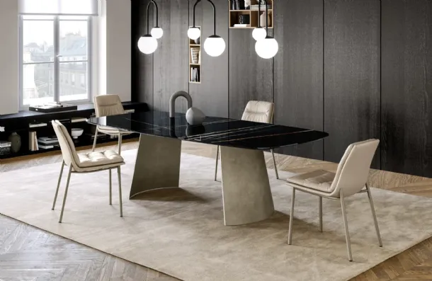 Dorian Table with ceramic top by Eforma