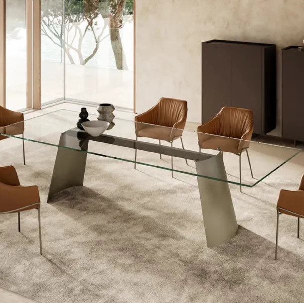 Dorian Table with Eforma glass top
