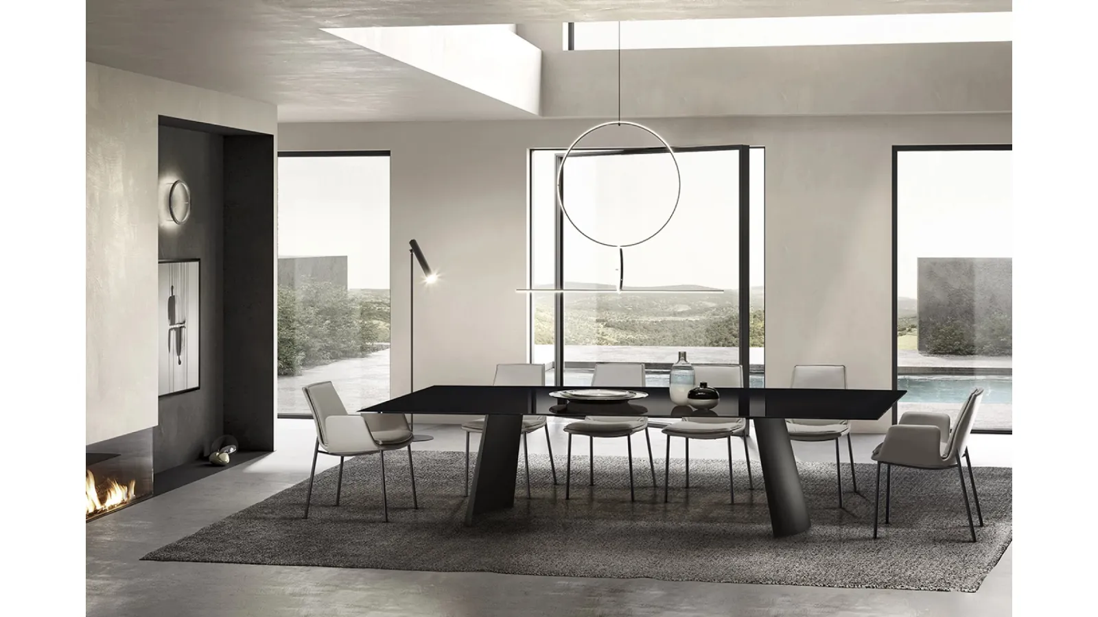 Dorian Table with Eforma glass top