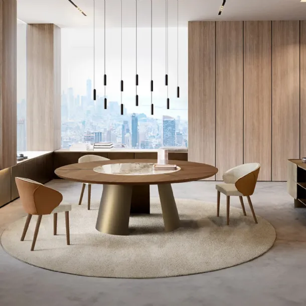 Dorian Table with wooden and ceramic top by Eforma