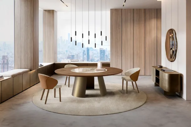 Dorian Table with wooden and ceramic top by Eforma