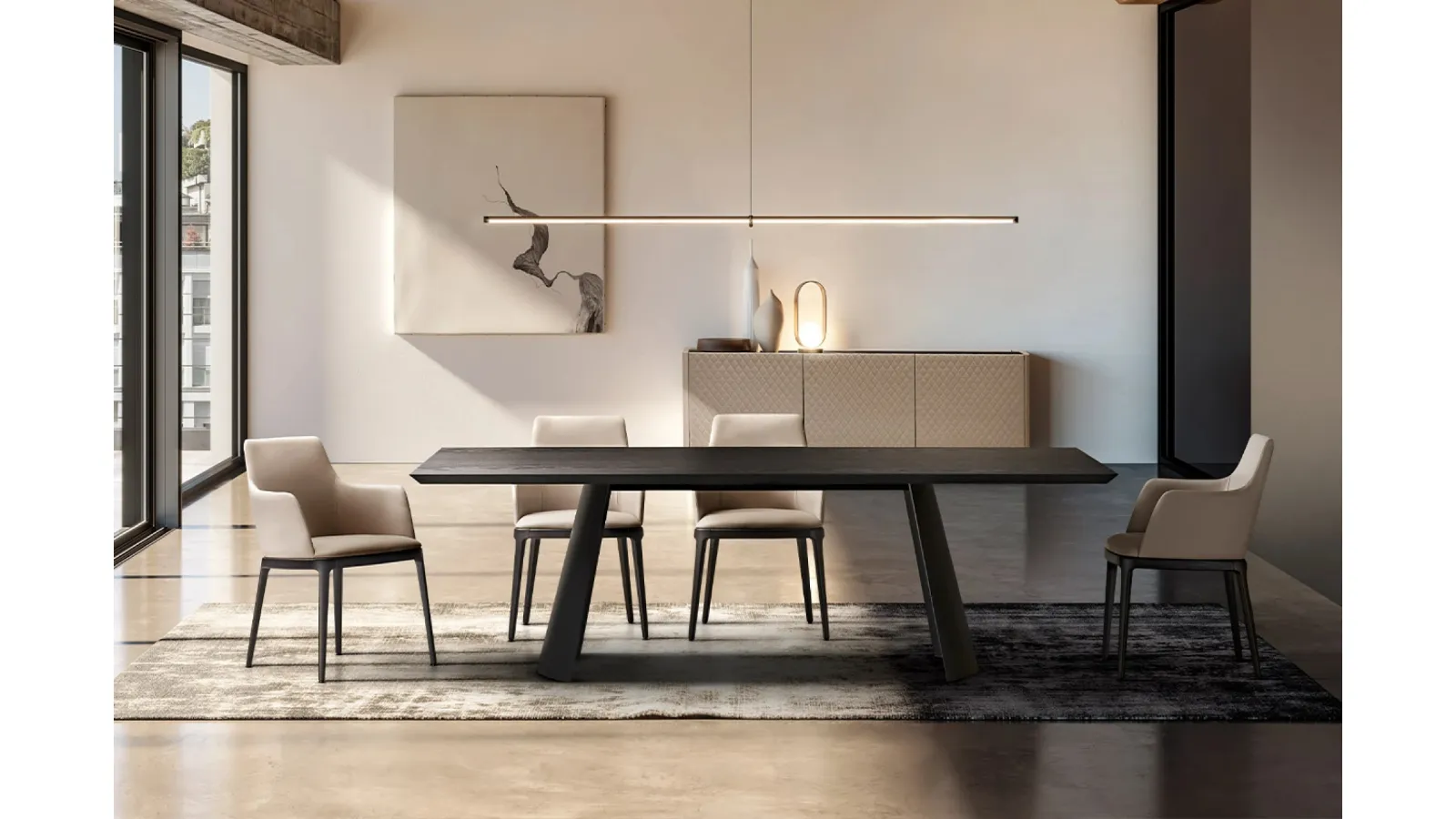 Dorian Table with Eforma wood top