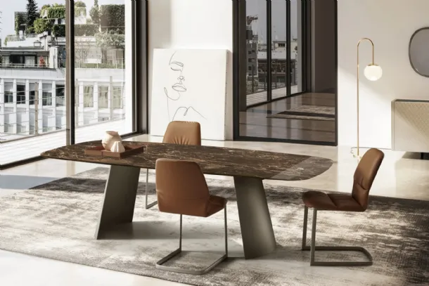 Dorian Table with Eforma marble top