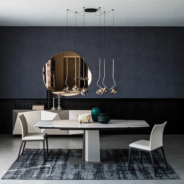 Duffy Keramik Drive extendable ceramic top table by Cattelan Italia