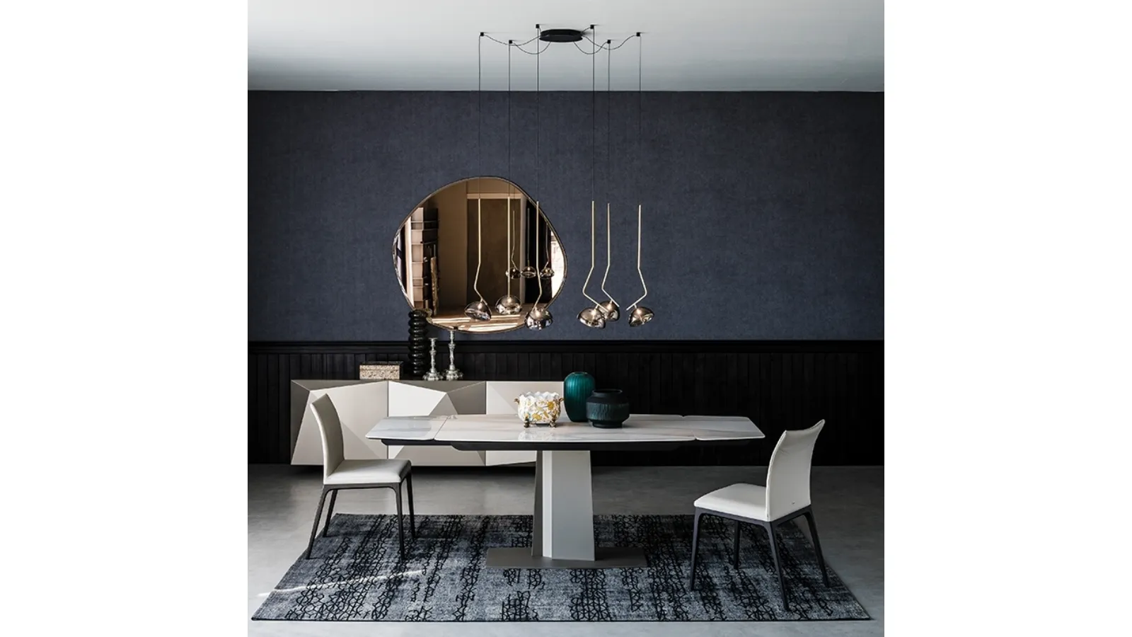 Duffy Keramik Drive extendable ceramic top table by Cattelan Italia