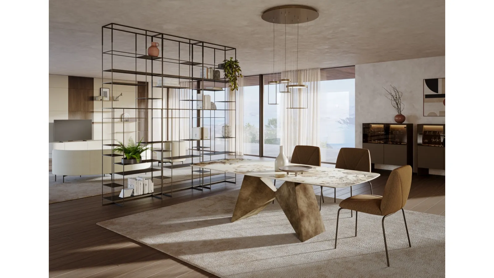 Gemini sculptural table by Ronda Design