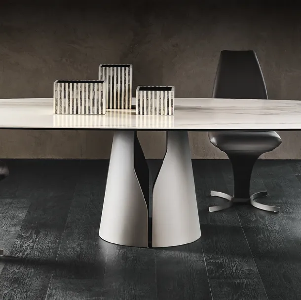 Table with Giano Keramik ceramic top by Cattelan Italia