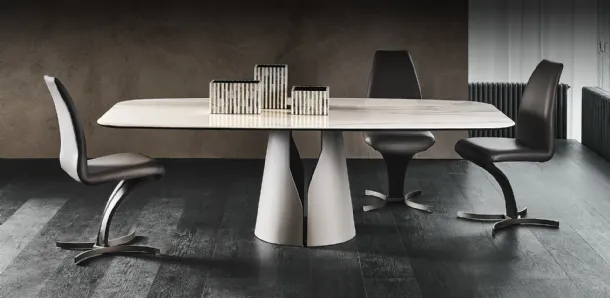Table with Giano Keramik ceramic top by Cattelan Italia