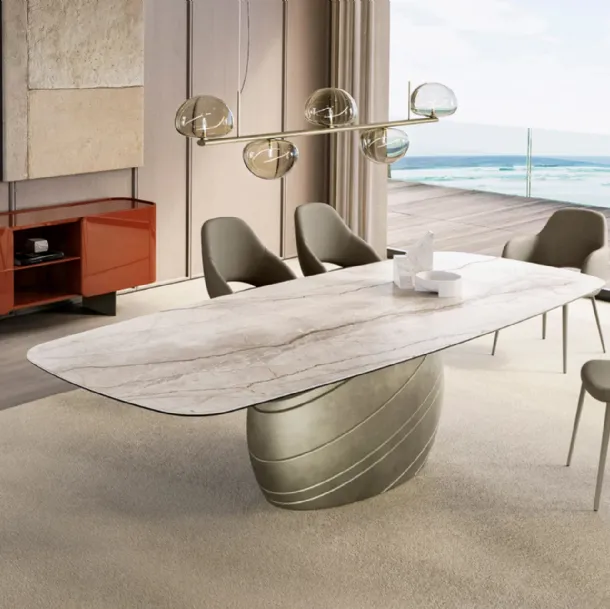 Giove Table with Eforma ceramic top