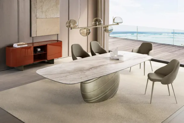 Giove Table with Eforma ceramic top