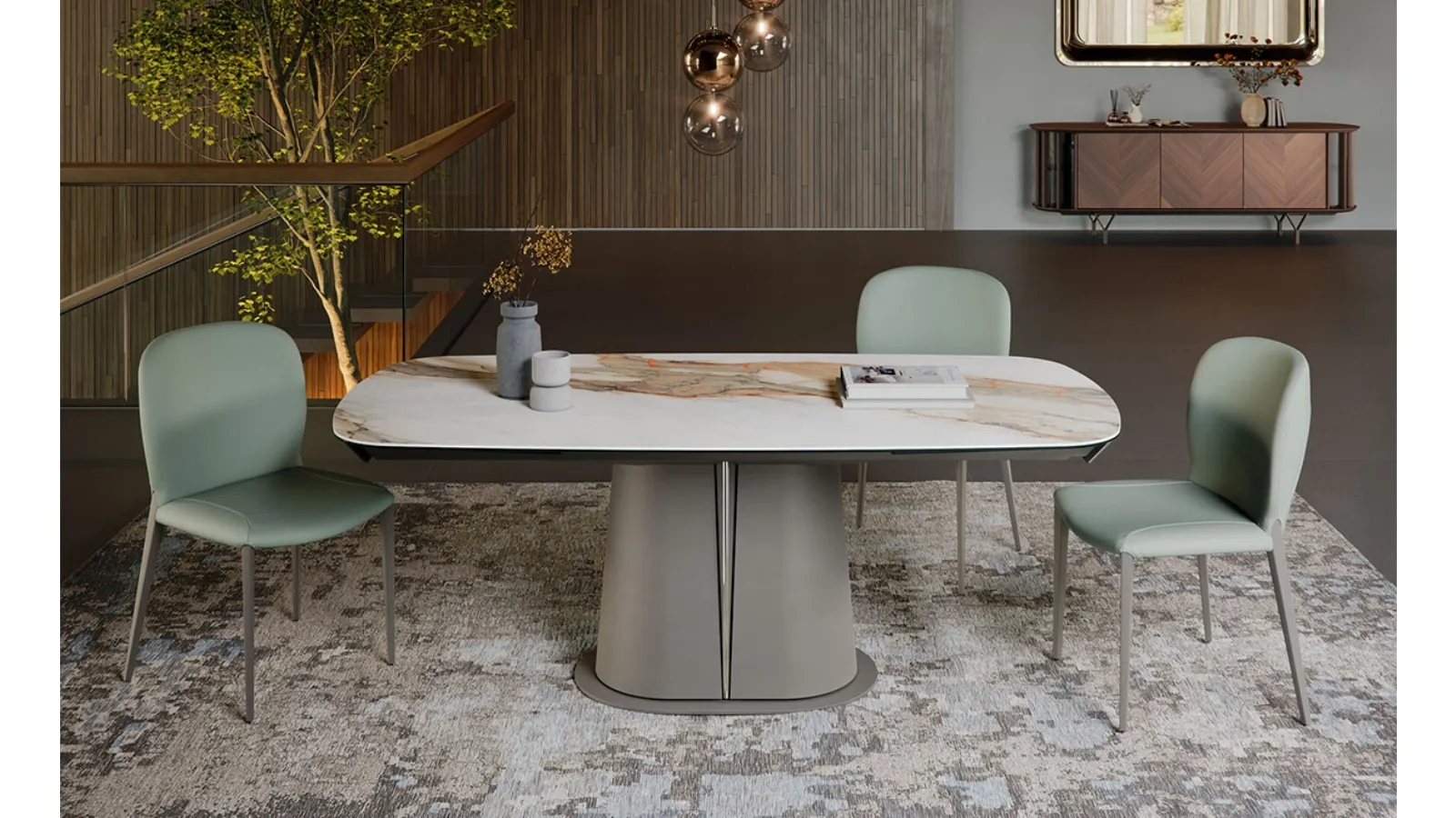 Gotham Keramik Drive extendable table by Cattelan Italia