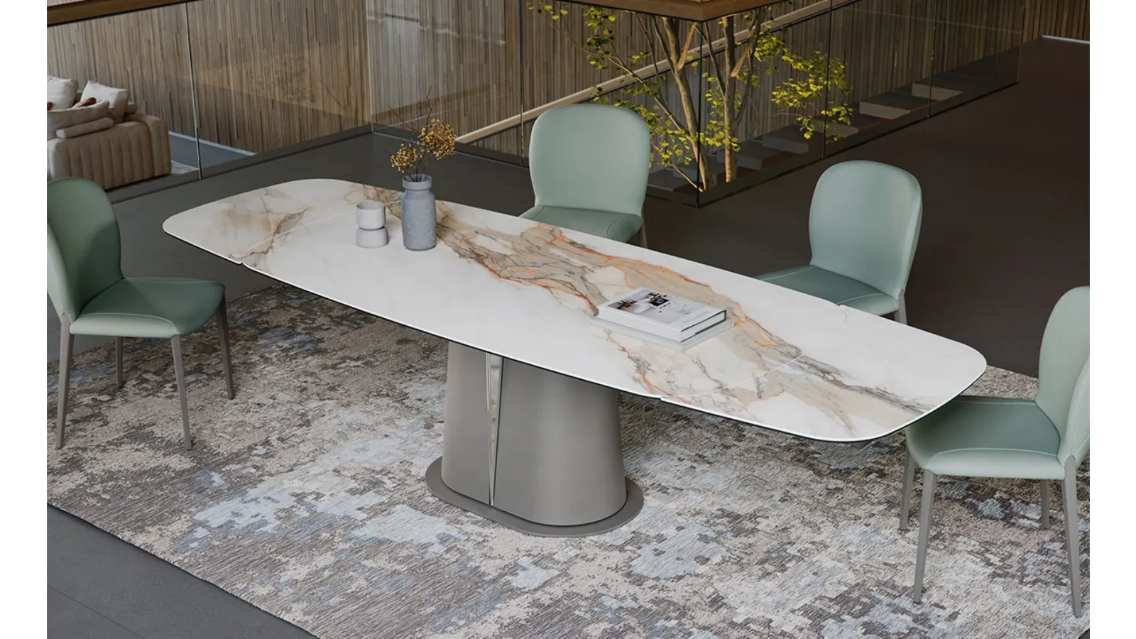 Gotham Keramik Drive extendable table by Cattelan Italia