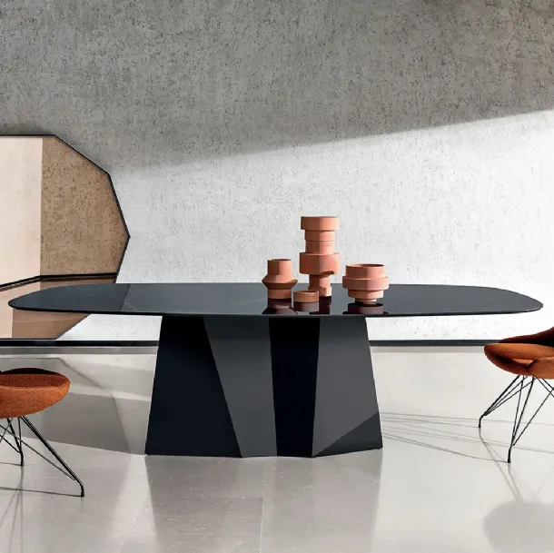 Largeod Table with ceramic top and painted metal base by Sovet