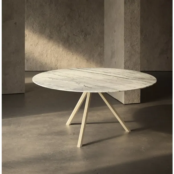 HEB Round Table in marble by Desalto