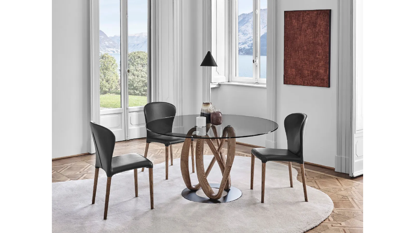 Infinity glass table by Porada