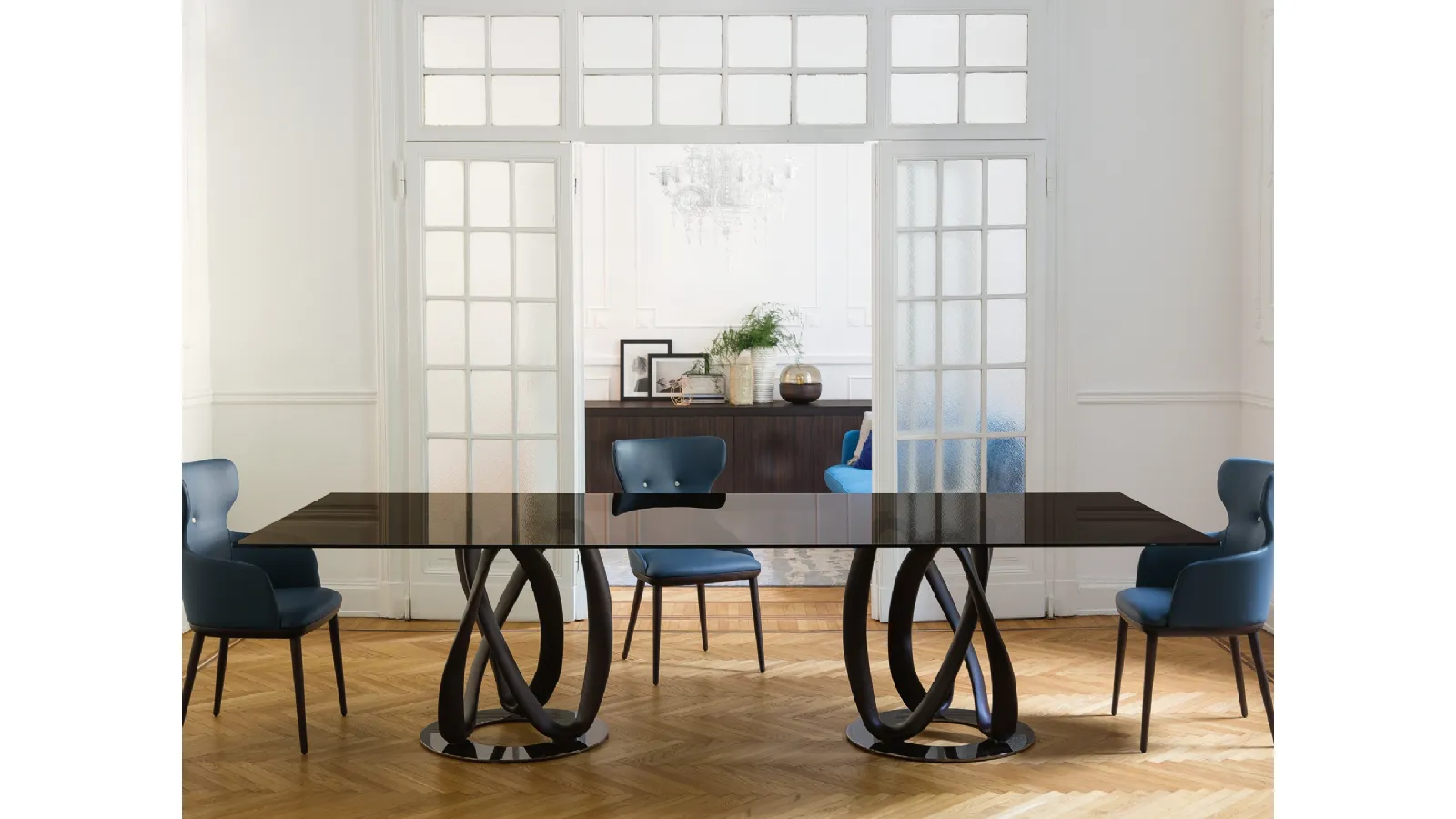 Infinity glass table by Porada