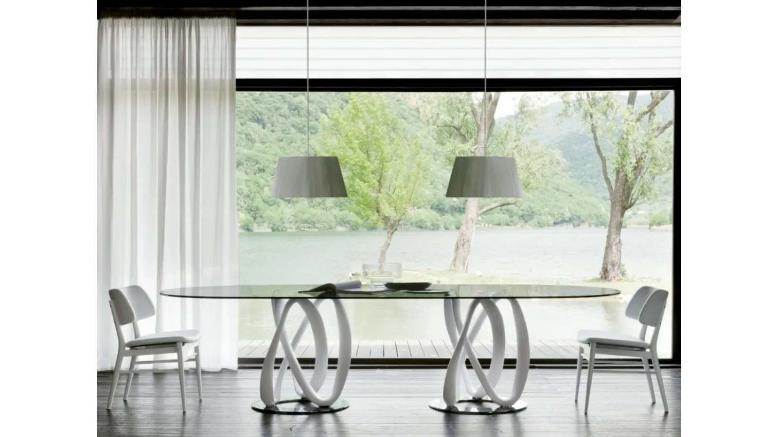 Infinity glass table by Porada