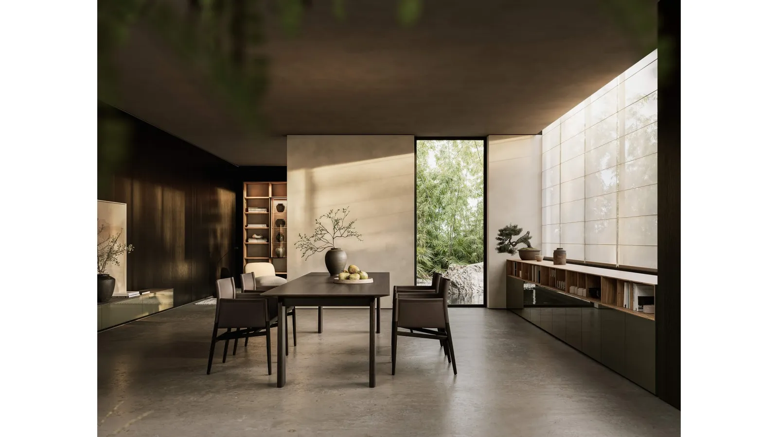Jiku Table in thermally treated oak by Lema