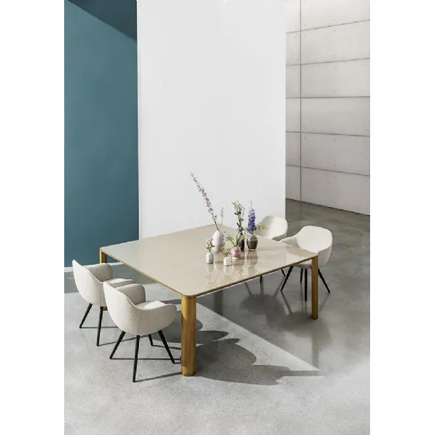 Kodo square glass table by Sovet