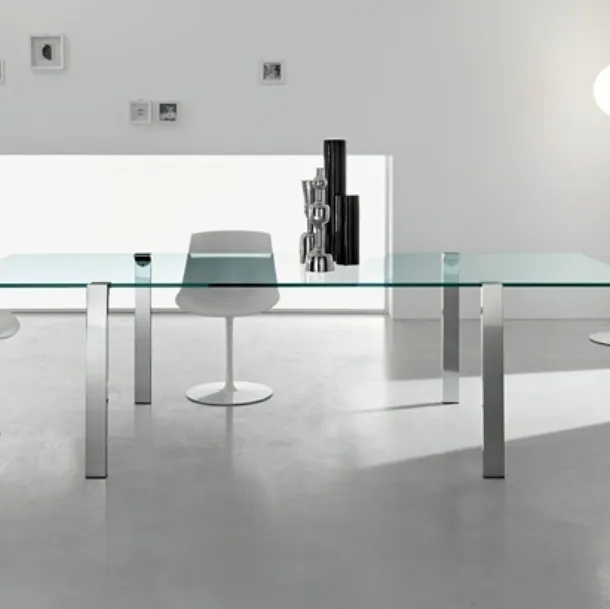 Livingstand Table with glass top by Tonelli