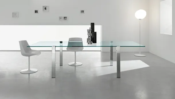 Livingstand Table with glass top by Tonelli