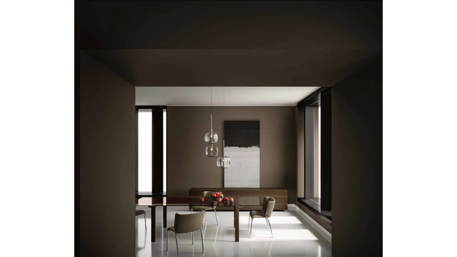 Livingstone Dark extendable table by Tonelli