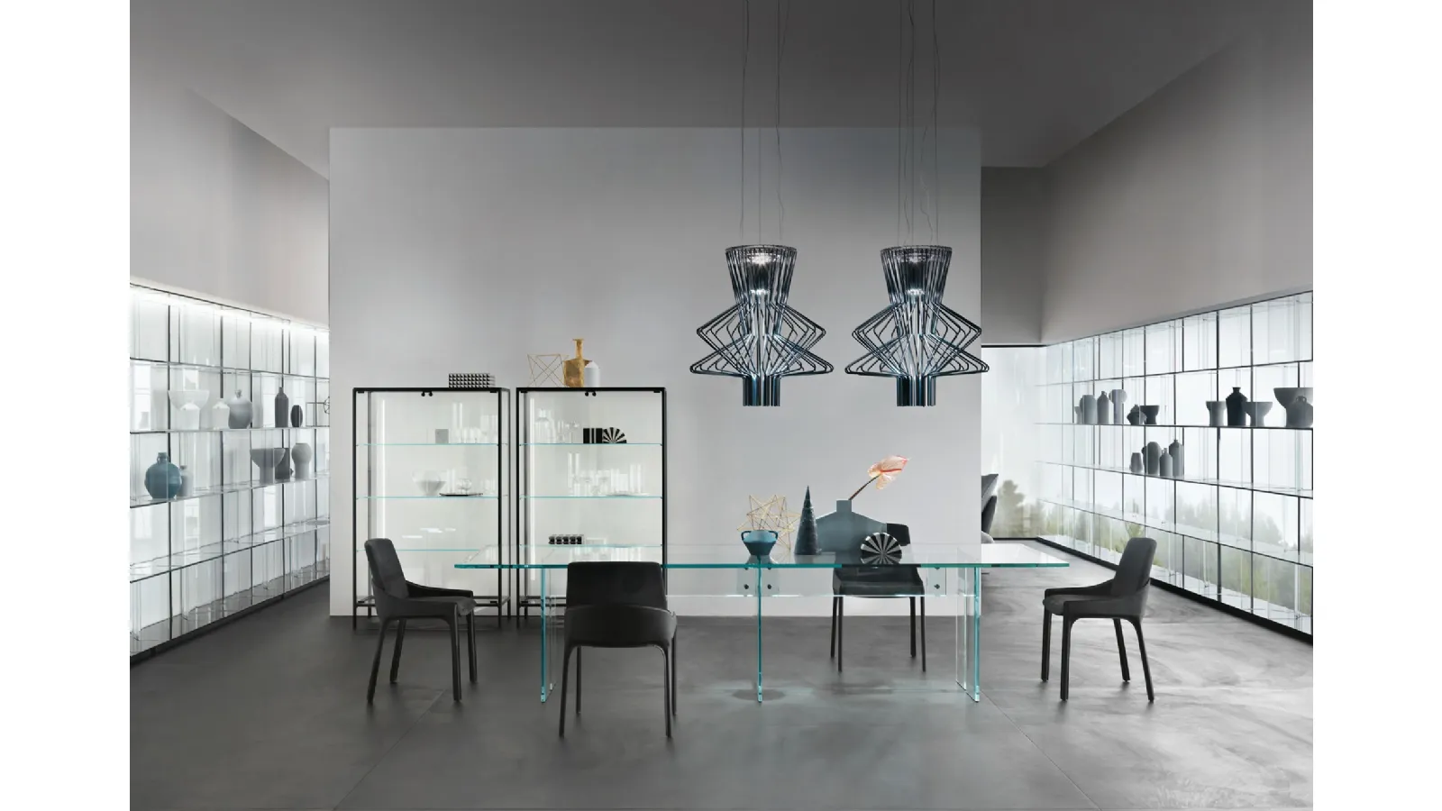 LLT Table in transparent glass by Fiam