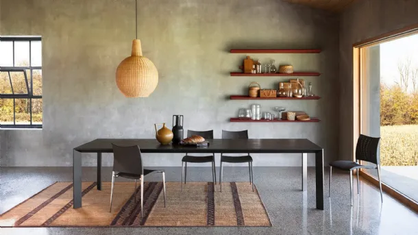 Mac Table with ceramic top by Desalto