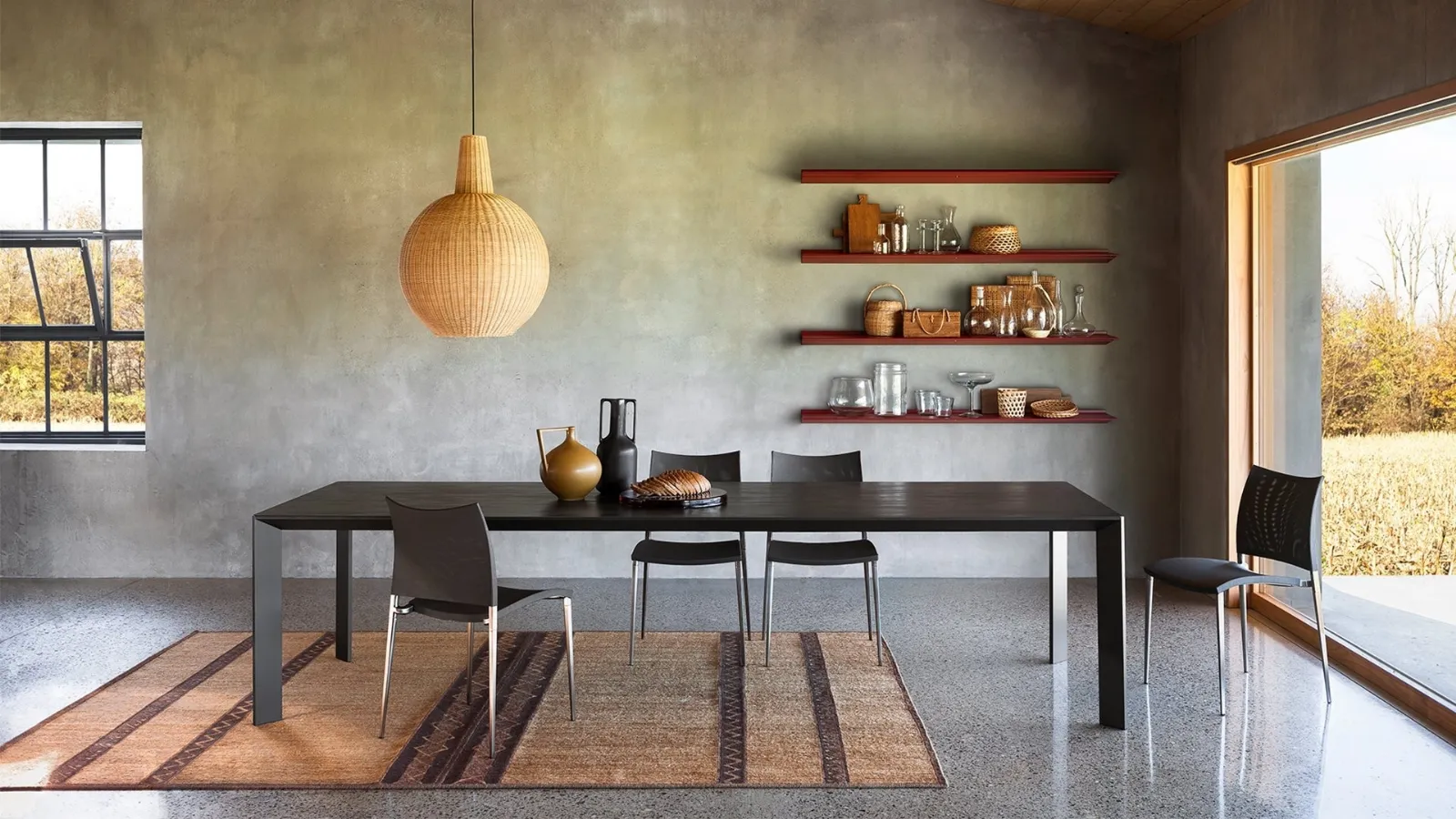 Mac Table with ceramic top by Desalto