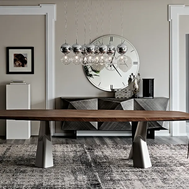 Table with Mad Max Wood top by Cattelan Italia