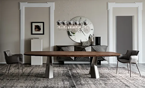 Table with Mad Max Wood top by Cattelan Italia