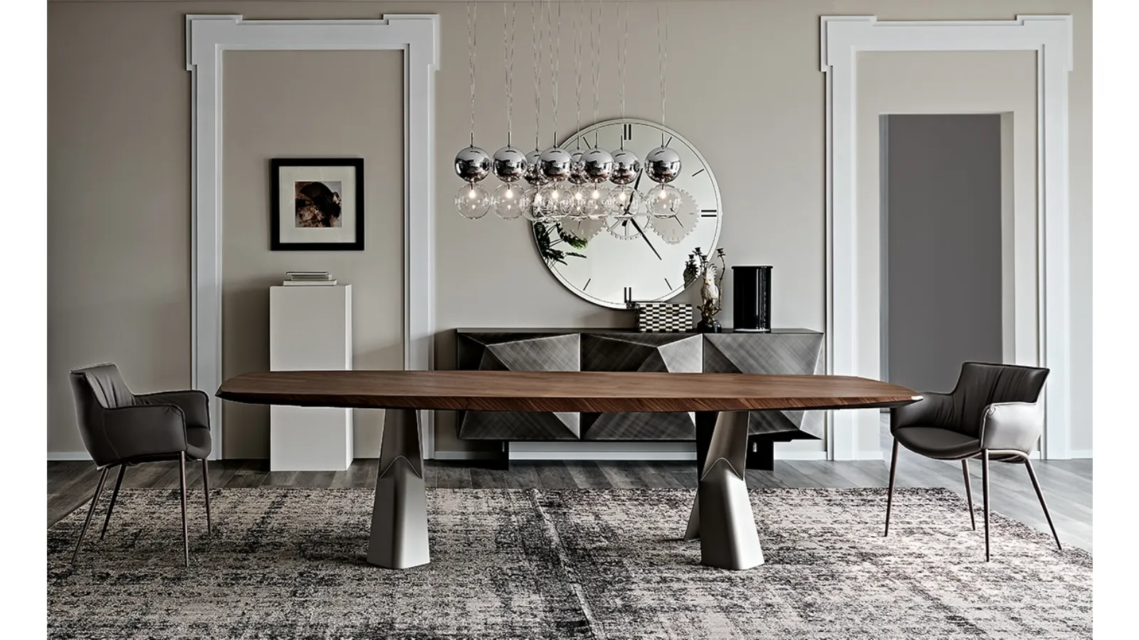 Table with Mad Max Wood top by Cattelan Italia