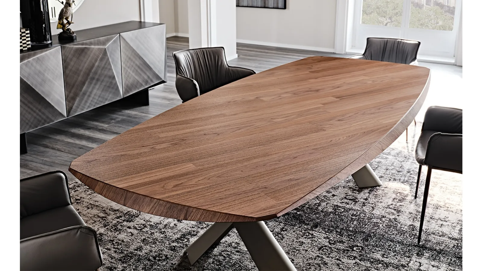 Table with Mad Max Wood top by Cattelan Italia