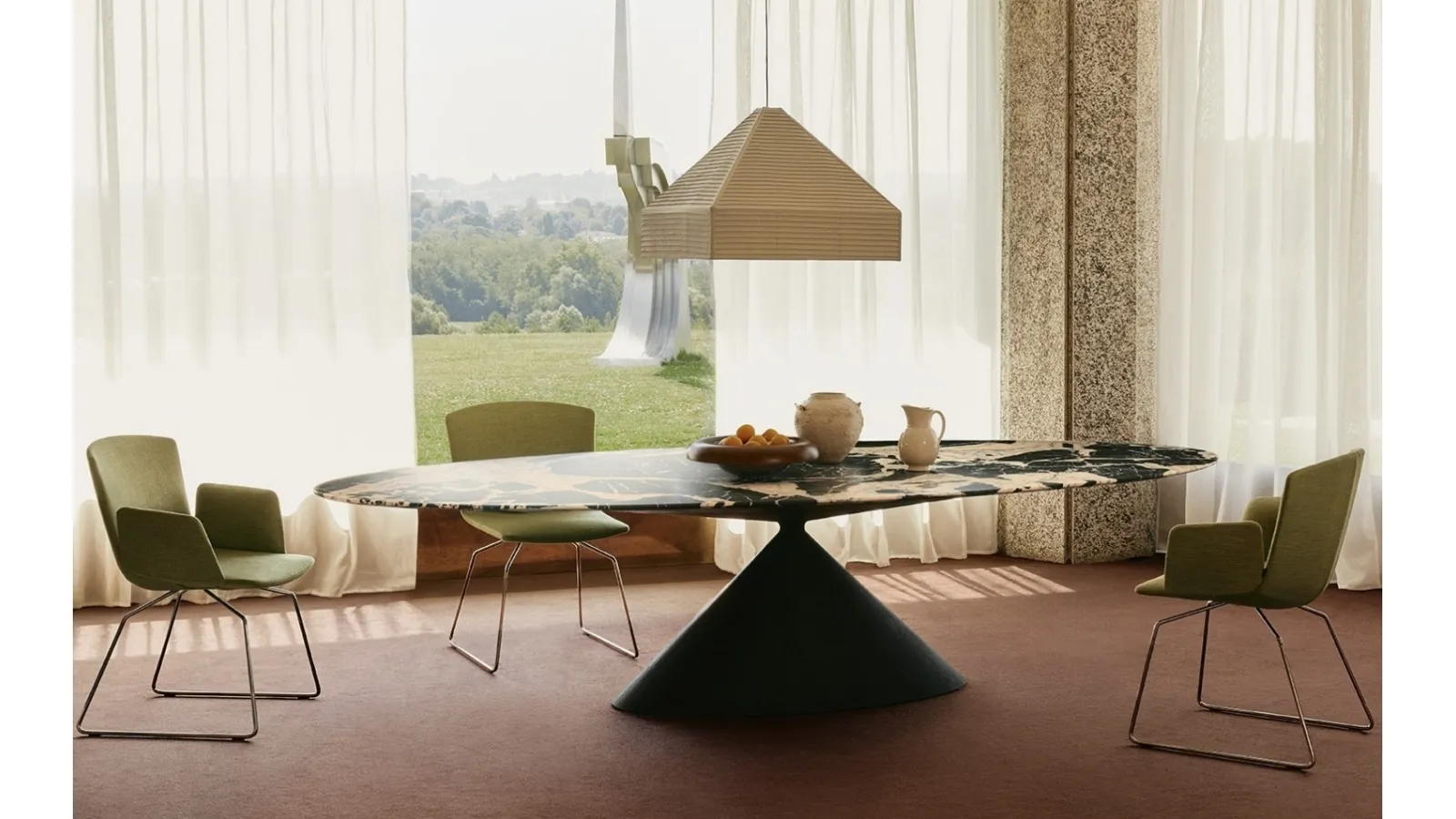Maxy Clay marble table by Desalto