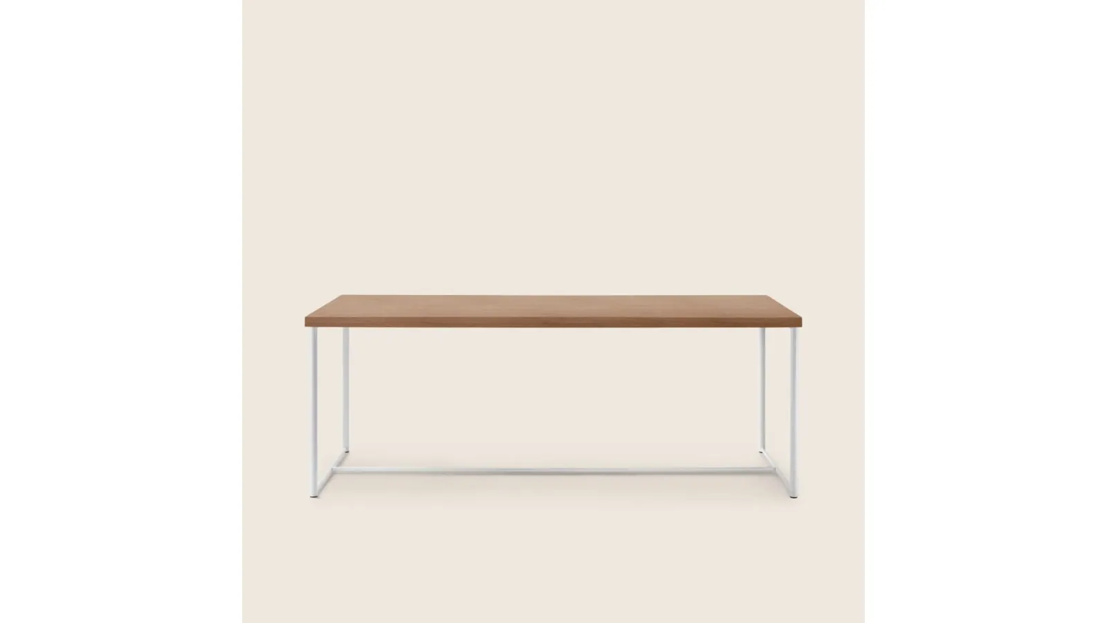Moka Table in wood and metal tubing by Flexform
