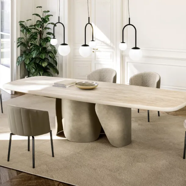 Onda Table with King Ceramic Top by Eforma
