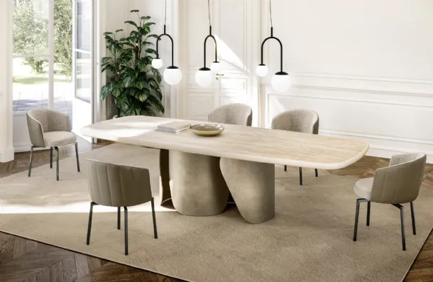 Onda Table with King Ceramic Top by Eforma