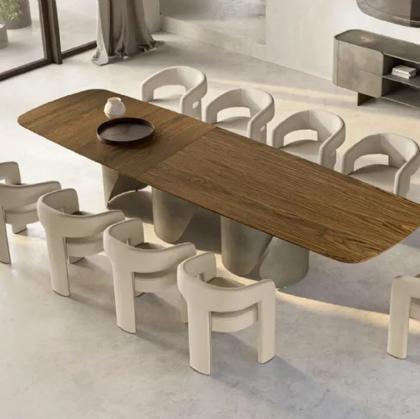 Onda XL Table with Eforma wood top
