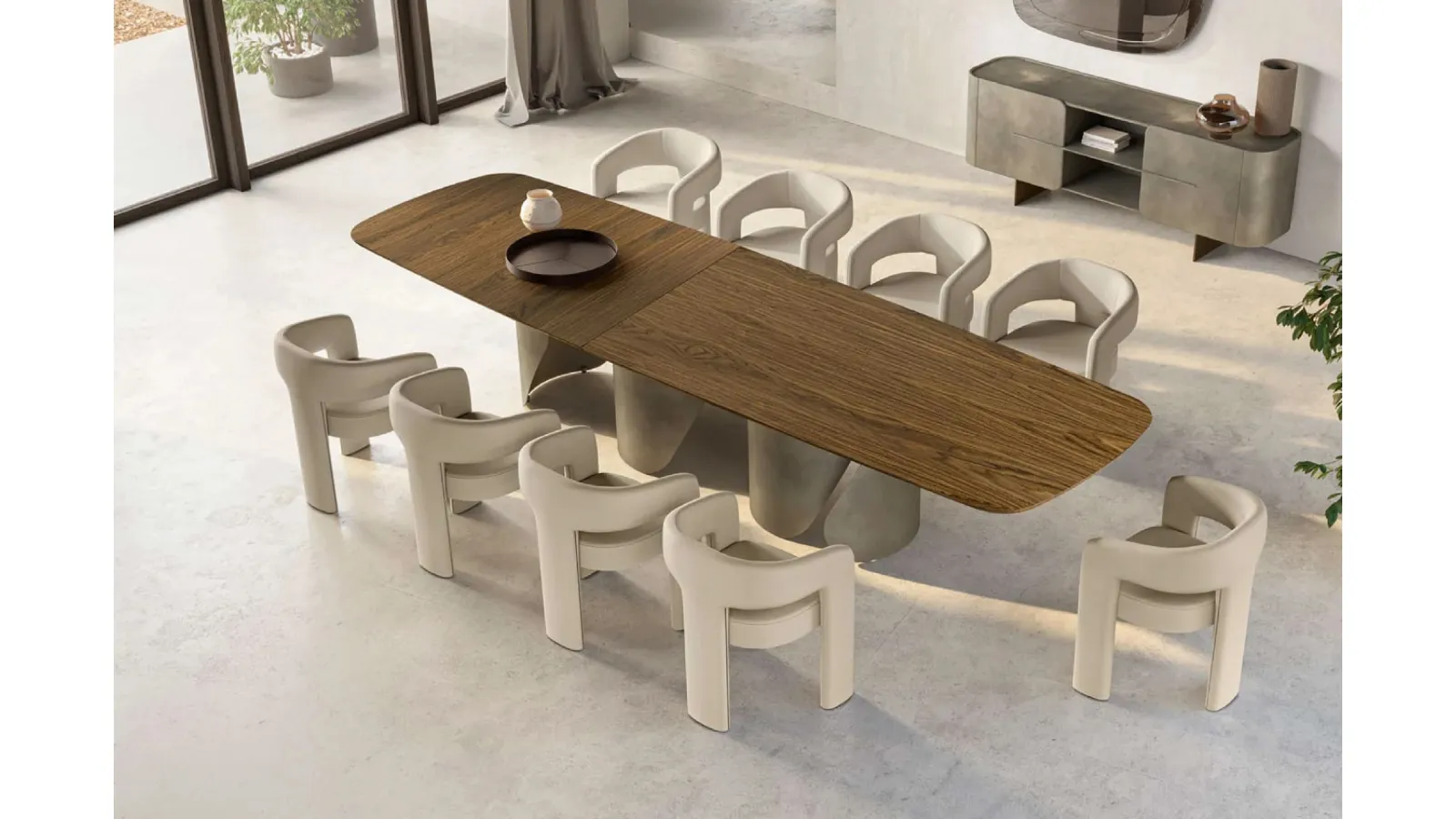 Onda XL Table with Eforma wood top