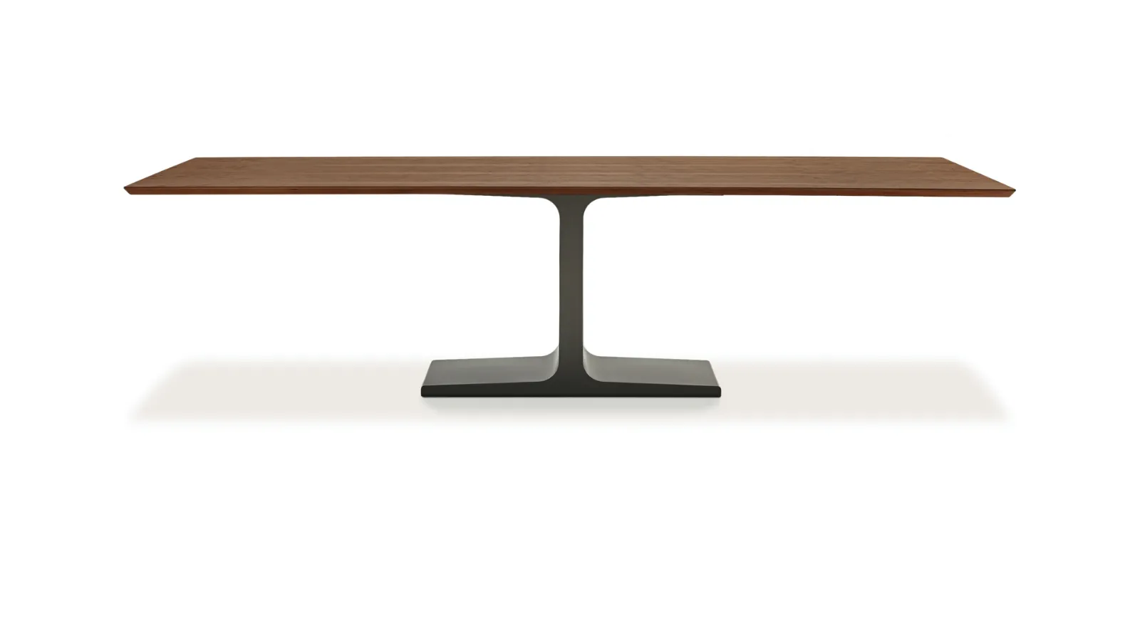 Palace Wood Table with wooden top and lacquered white metal base