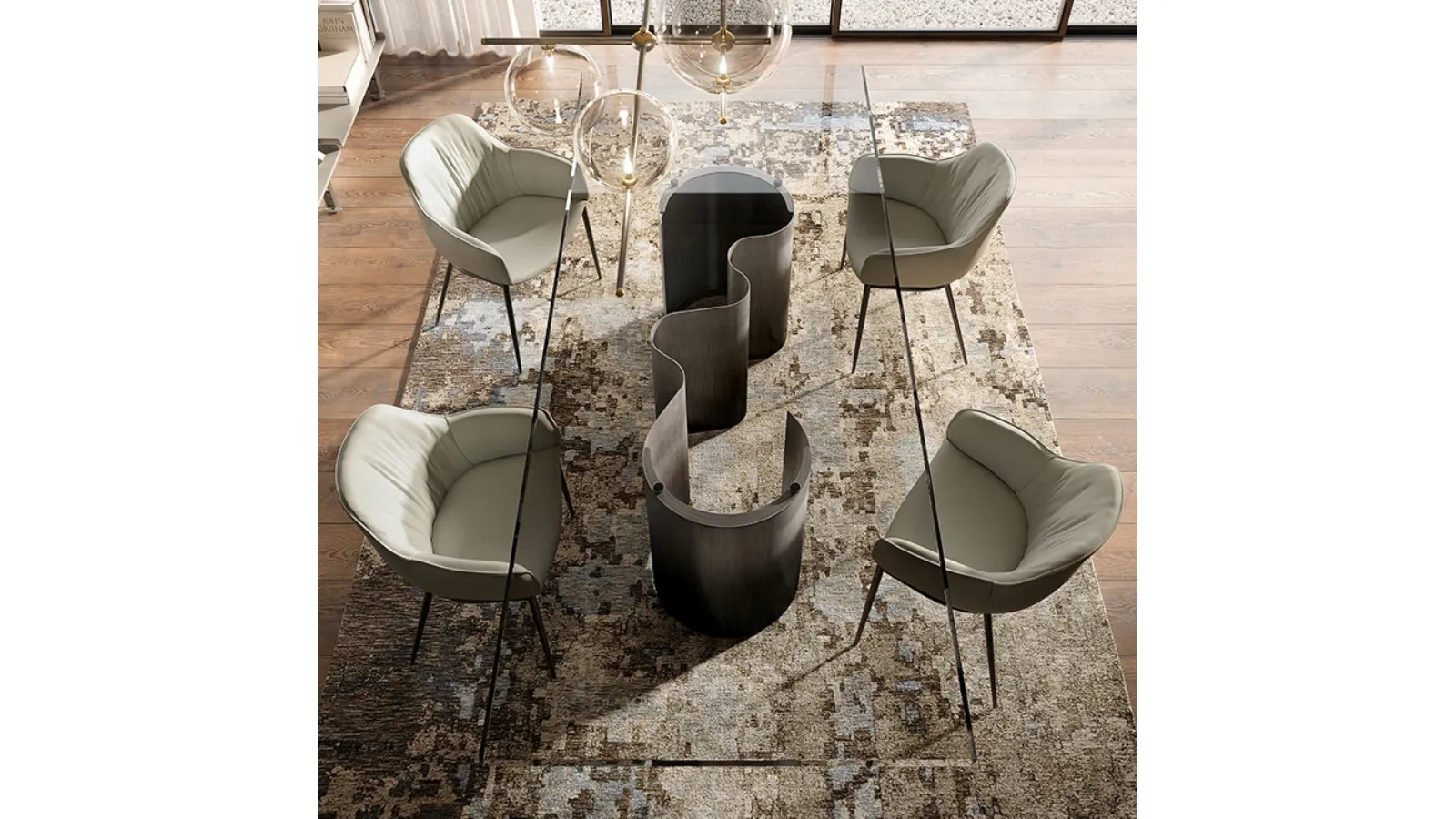 Papel Glass Table by Cattelan Italia