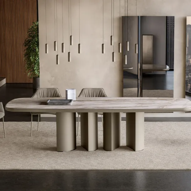 Plai Table with king ceramic top by Eforma