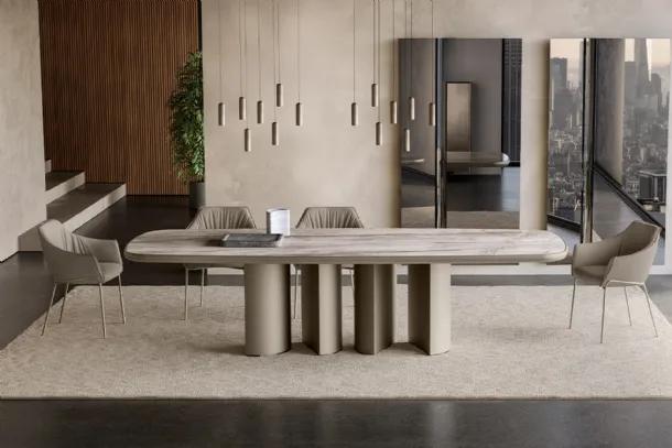 Plai Table with king ceramic top by Eforma