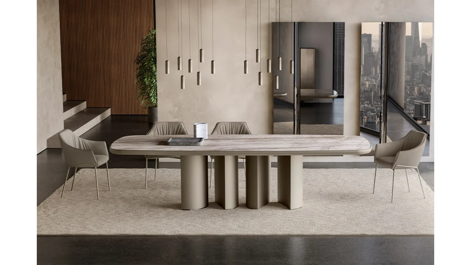 Plai Table with king ceramic top by Eforma