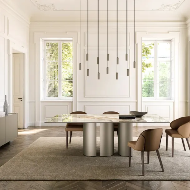 Plai Table with Ceramic Top by Eforma