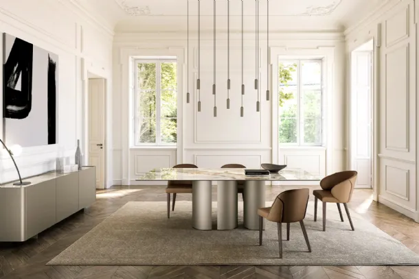 Plai Table with Ceramic Top by Eforma