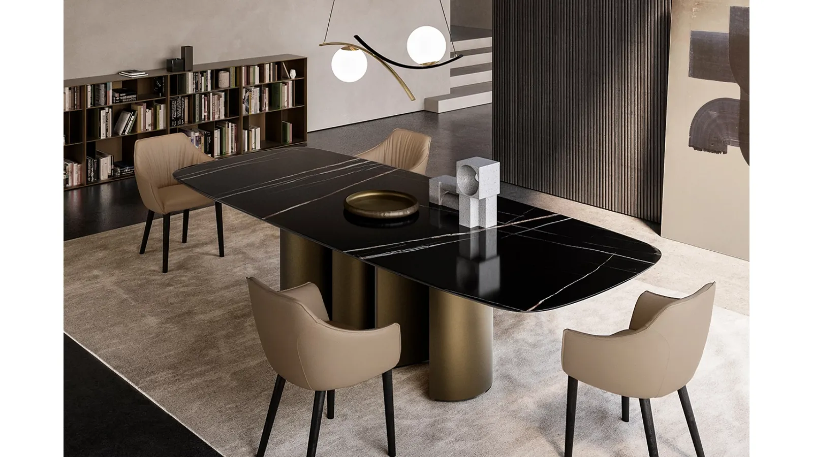 Plai Table with Ceramic Top by Eforma