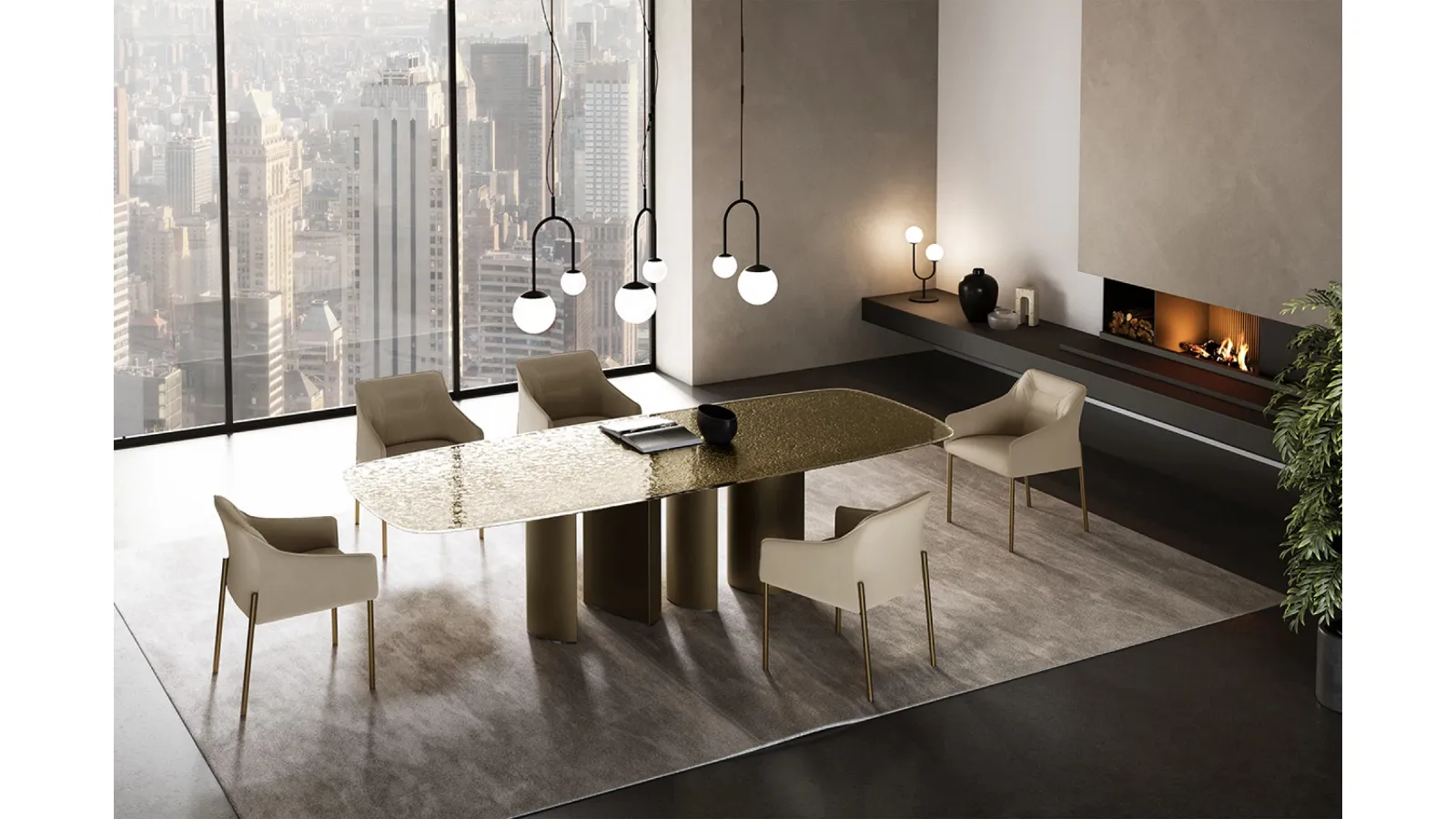 Plai Table with Eforma glass top