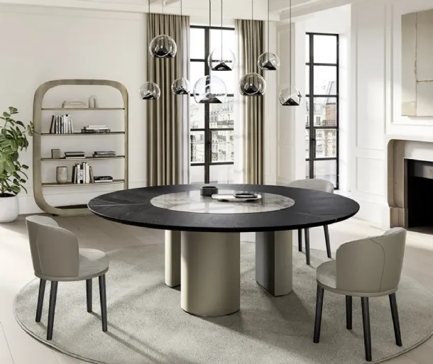 Plai Table with wooden and ceramic top by Eforma