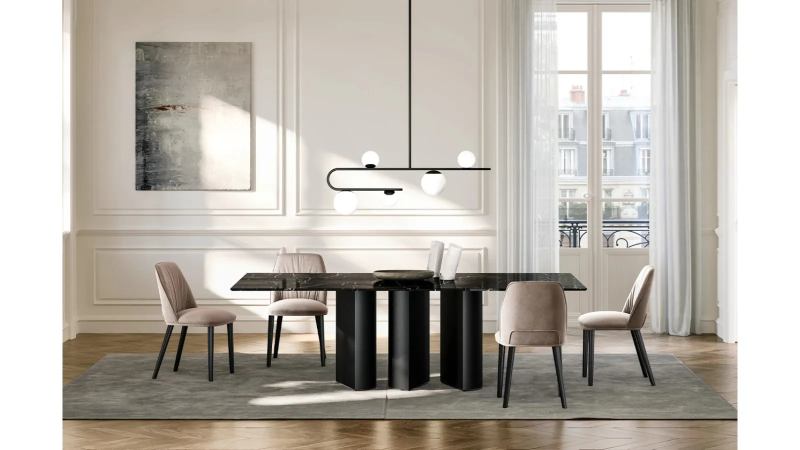 Plai Table with Eforma marble top
